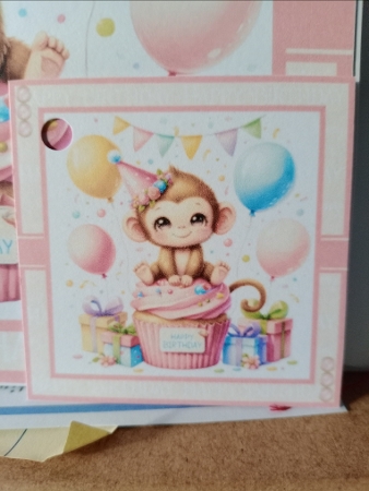 Happy Birthday Cupcakes 1 Card Front 6x6 by Sharon Stinson