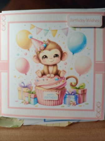 Happy Birthday Cupcakes 1 Card Front 6x6 by Sharon Stinson