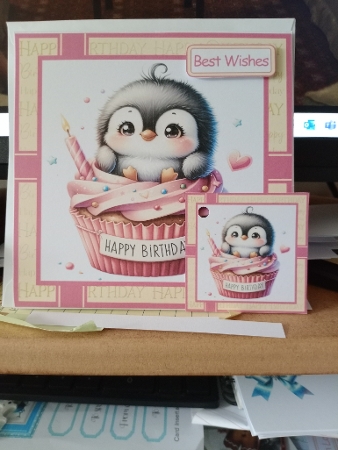 Happy Birthday Cupcakes 2 Card Front 6x6 by Sharon Stinson