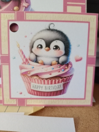 Happy Birthday Cupcakes 2 Card Front 6x6 by Sharon Stinson