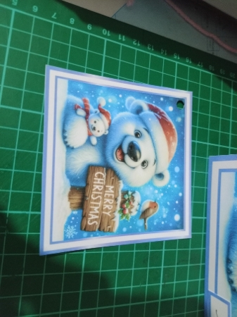 blue christmas polar bear 2 by Sharon Stinson