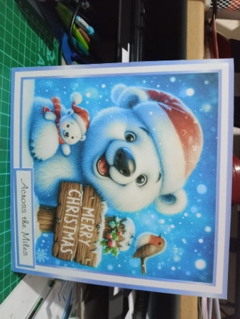 blue christmas polar bear 2 by Sharon Stinson