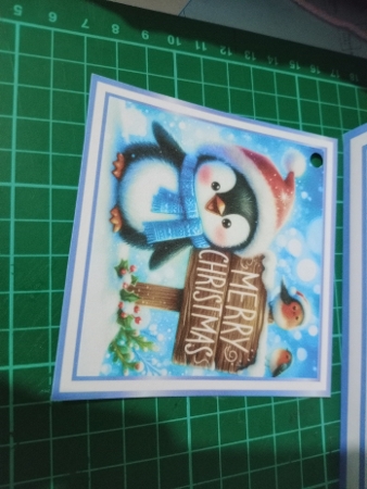 blue christmas penguin 2 by Sharon Stinson