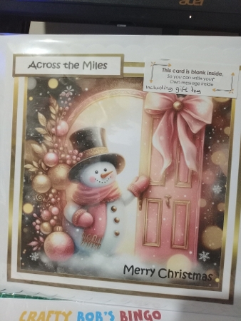 christmas snowman pink by Sharon Stinson