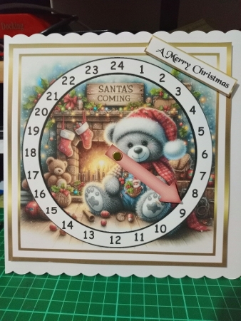 advent calendar card  12 tatty ted by Sharon Stinson