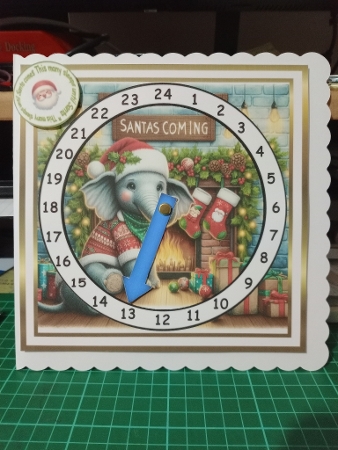 advent calendar card  13 elephant by Sharon Stinson