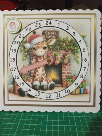 advent calendar card  14 giraffe by Sharon Stinson