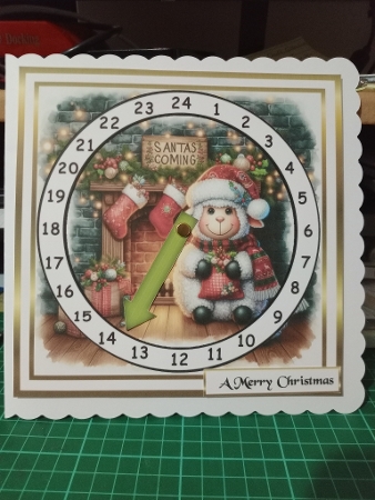 advent calendar card  17 sheep by Sharon Stinson