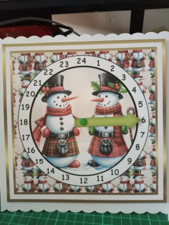 advent calendar card  19 scottish snowmen by Sharon Stinson