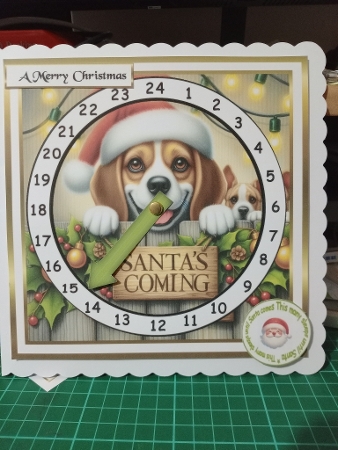 advent calendar card  20 santa paws by Sharon Stinson