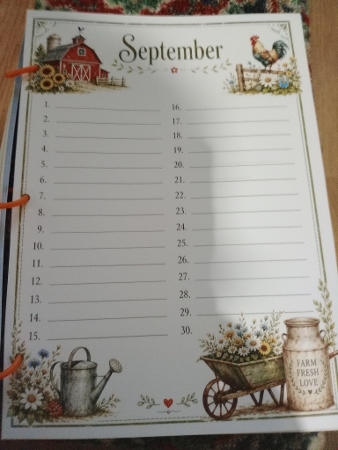 Farmhouse Birthday Calendar by Sharon Stinson