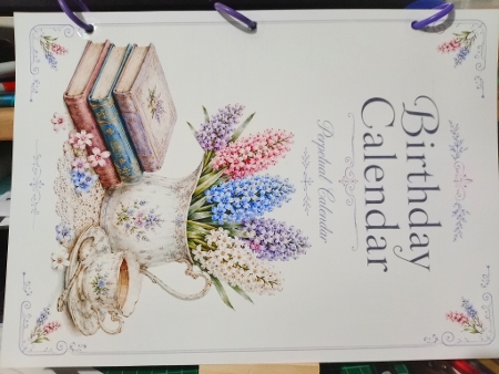 Vintage Hyacinth Birthday Calendar by Sharon Stinson