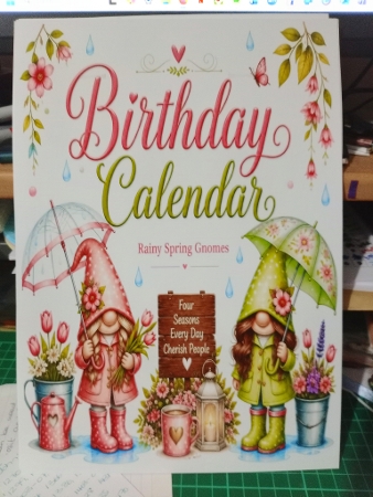 Rainy Gnomes Birthday Calender by Sharon Stinson