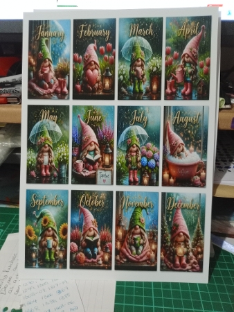 Rainy Gnomes Birthday Calender by Sharon Stinson