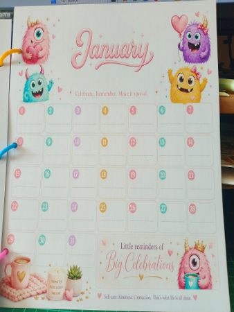Candy Monsters Birthday Calendar by Sharon Stinson