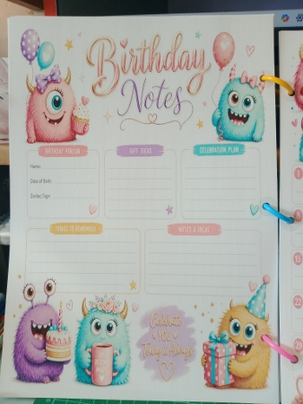 Candy Monsters Birthday Calendar by Sharon Stinson