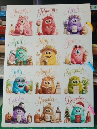 Candy Monsters Birthday Calendar by Sharon Stinson
