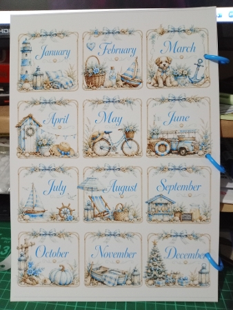Seaside Blue Birthday Calendar by Sharon Stinson