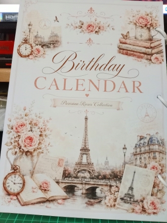 Parisian Roses Birthday Calendar by Sharon Stinson