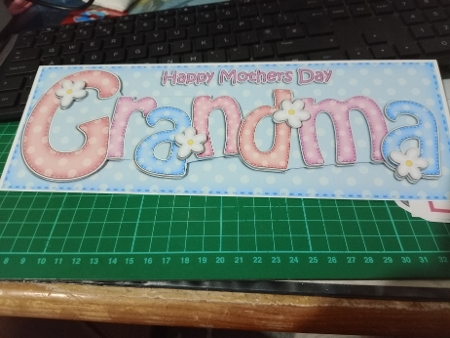 Large Dl Mothers Day Grandma Quick Card 3D Decoupage by Sharon Stinson