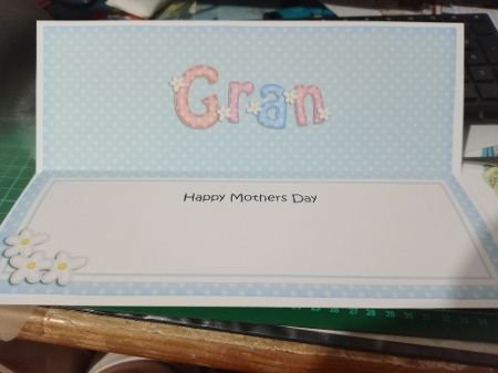 Large Dl Mothers Day Gran Quick Card 3D Decoupage by Sharon Stinson