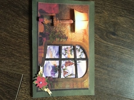 Christmas Window-cottage View by Sharon Wilson