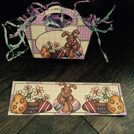 Chocolate Easter Bunny Basket with Topper/bookmark 3 by Sharon Wilson