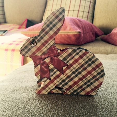 Plaid Bunny Box by Sharon Wilson