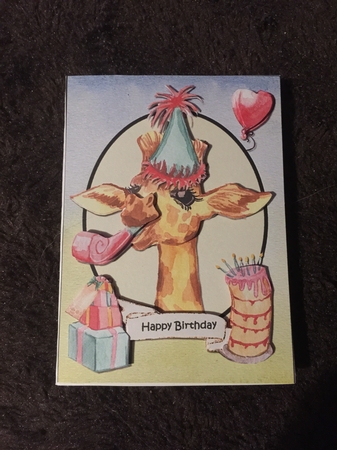 Giraffe Birthday Topper by Sharon Wilson