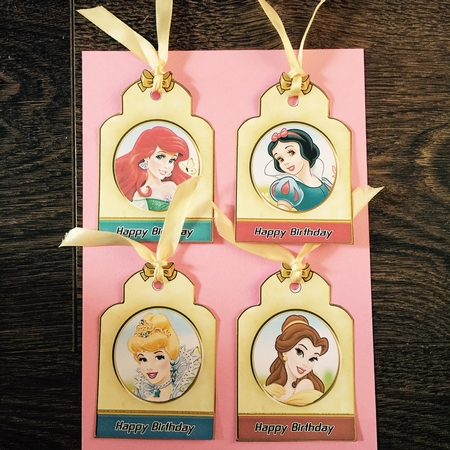 Eight Princess Birthday Tags by Sharon Wilson