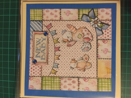 New Baby - Patchwork Bears - PInk by Sharon Wilson