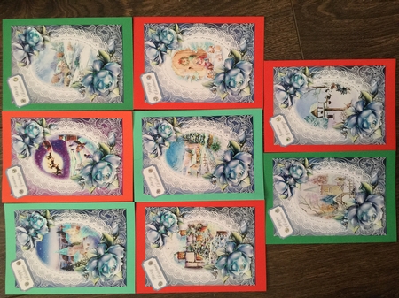 Christmas Scenes A5 set of 8 by Sharon Wilson