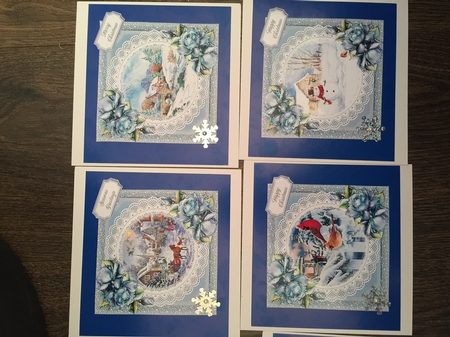 Christmas Scene 2 7x7 Toppers set of 8 Featured Gallery Photo
