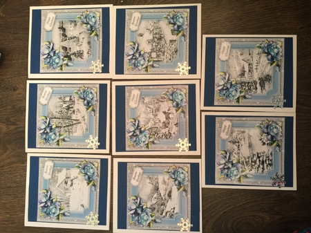 Silver Nostalgia 7x7 Toppers set of 8 by Sharon Wilson