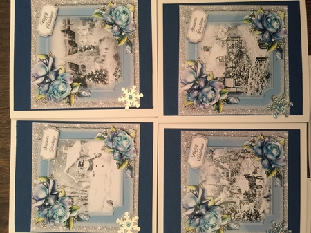 Silver Nostalgia 7x7 Toppers set of 8 by Sharon Wilson