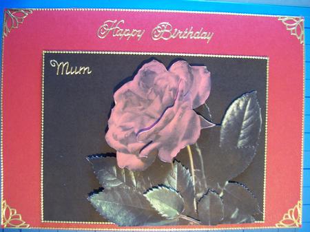 Stunning Red Rose Decoupage by Sharon Davies