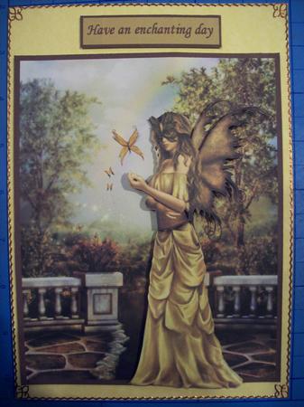 Earth Tones Butterfly Fairy Decoupage by Sharon Davies