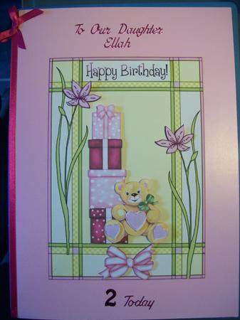 Teddy and Gifts in a Frame by Sharon Davies