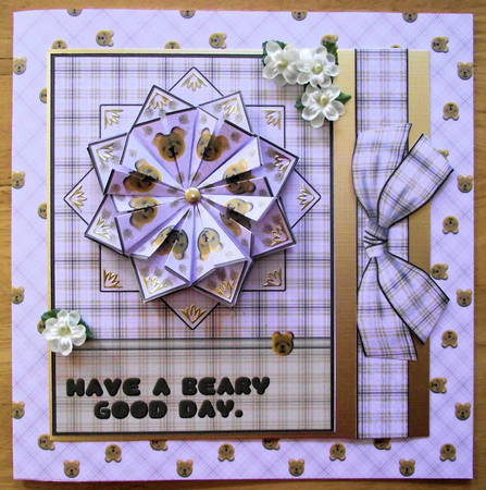 Teddy Bear Teabag Folding Kit - 4 sheets + instructions - Brown by Sharon Duncan