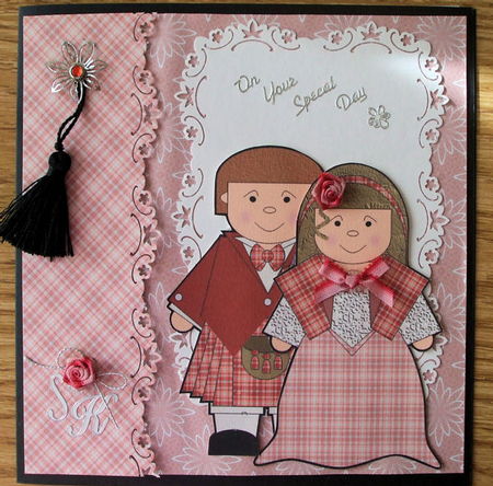 Highland Fling Scottish Characters - Red Tartan by Sharon Duncan