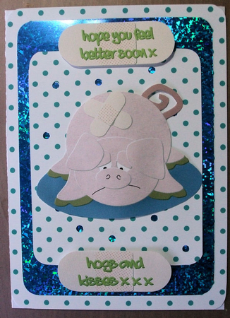 PIG TAILS - Funny Toppers - Get Well Soon by Sharon Duncan