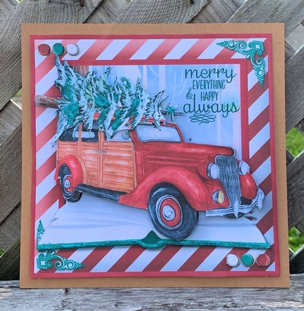 Christmas Vintage Truck 3 by sharon Medeiros