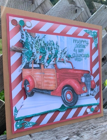 Christmas Vintage Truck 3 by sharon Medeiros