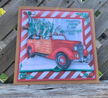 Christmas Vintage Truck 3 by sharon Medeiros