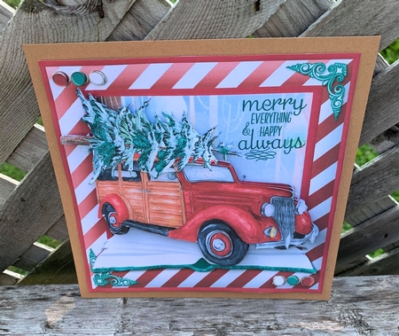 Christmas Vintage Truck 3 by sharon Medeiros