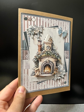 Green and Kraft  Christmas Card One  by sharon Medeiros