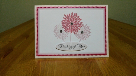 Dahlias Birthday/thinking of You/ New Home/get Well Topper by sharon Medeiros