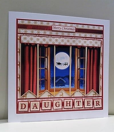 THROUGH THE WINDOW Christmas 7.5 Quick Card Kit Create Any Name Alphabet in 2 sizes by sharon Medeiros