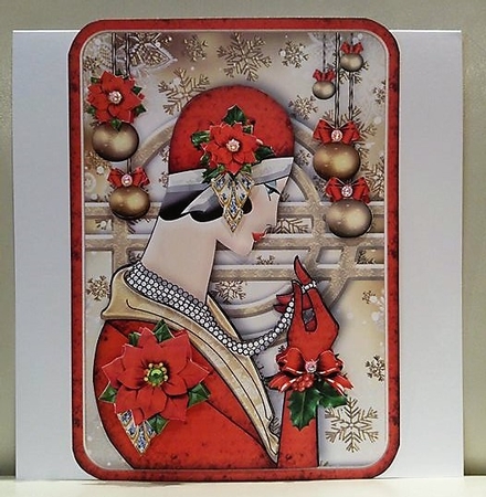 Christmas Art Deco Lady Mini Kit by sharon Medeiros