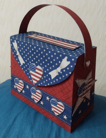 Patriotic Blue Purse Gift Box by Sharron Hylton